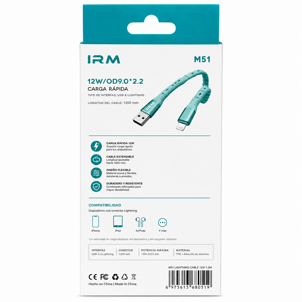 Cable USB a Lightning M51