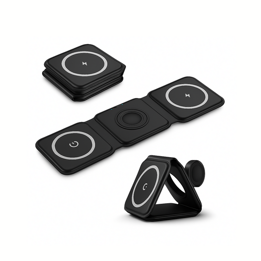 Cargador Inalámbrico Portátil 15 W – Fast Charge, Plegable y Compacto