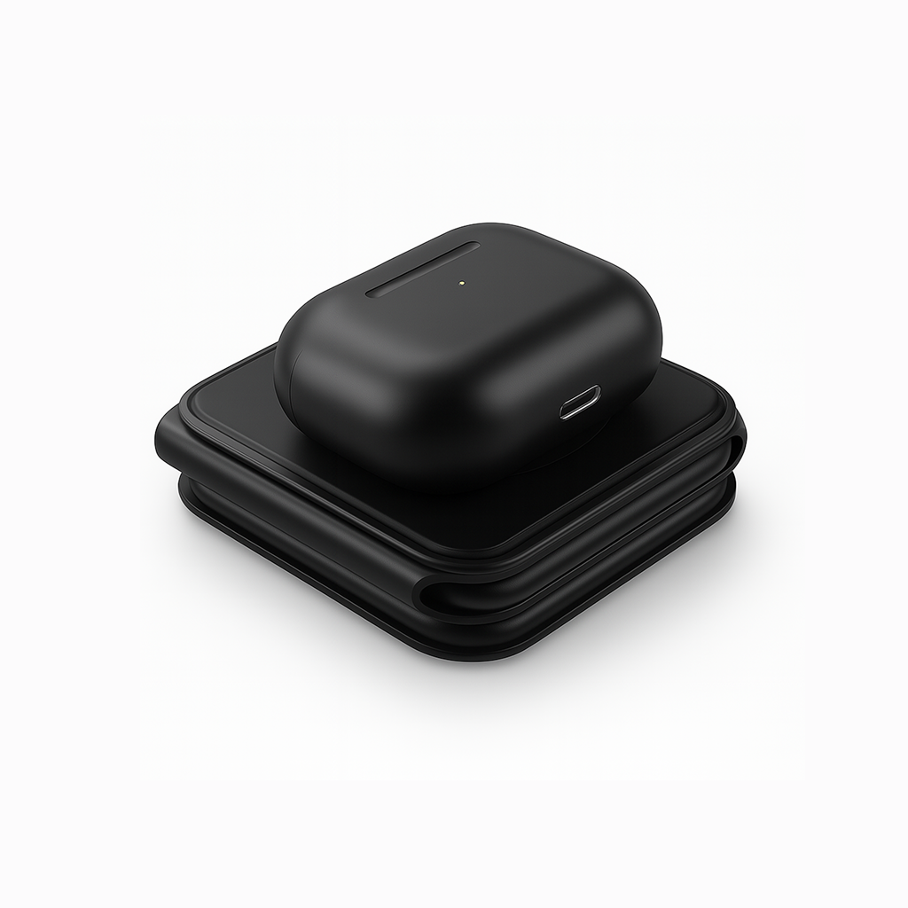 Cargador Inalámbrico Portátil 15 W – Fast Charge, Plegable y Compacto